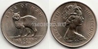 монета Остров Мэн 1 крона 1970 год кошка