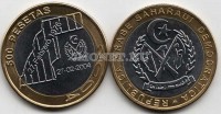 монета Сахара 500 песет 2004 год провозглашение независимости 27 февраля 1976 года биметалл
