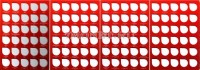 альбом для памятных биметаллических десятирублевых монет России 2000-2018 годов (с добавлениями) на один монетный двор, раскладной