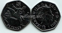 монета Великобритания 50 пенсов 2011 год Летние Олимпийские игры Лондон 2012 - тхэквондо