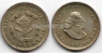 монета Южная Африка 5 центов 1962 год Георг VI