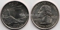 США 25 центов 2003 год Мэн