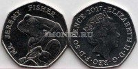 монета Великобритания 50 пенсов 2017 год Лягушка Джереми Фишер - 150 лет со дня рождения Беатрис Поттер