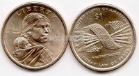 монета США 1 доллар 2010 год годовой