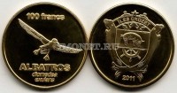 монета Острова Крозе  100 франков 2011 год Альбатрос