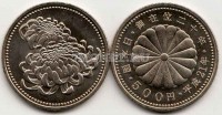 монета Япония 500 йен 2009 год хризантемы