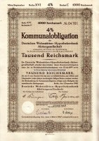 Германия Облигация Ипотека 4% 1000 Gm 1943