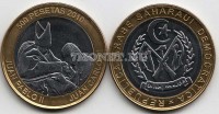монета Сахара 500 песет 2010 год  биметалл Папа Иоанн Павел II  и Хуан Карлос I биметалл