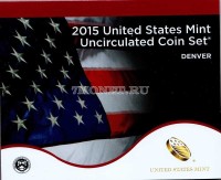 США годовой набор монет 2015 год 14 штук монетный двор Денвер