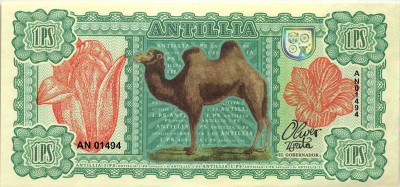 Бона Антилия 1 песо 2017 год Верблюд