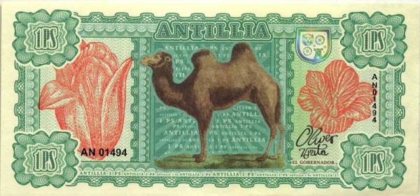 Бона Антилия 1 песо 2017 год Верблюд