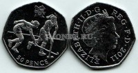 монета Великобритания 50 пенсов 2011 год Летние Олимпийские игры Лондон 2012 - хоккей на траве