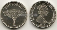 монета Гибралтар 1 фунт 2016 год Драконово дерево