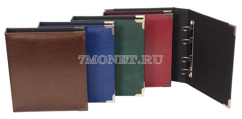 Папка-переплет с уголками, из кожезаменителя, формат Оптима