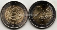 монета Франция 2 евро  2012 год  10-летие наличному обращению евро