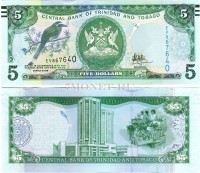 бона Тринидад и Тобаго 5 долларов 2006(2017) год