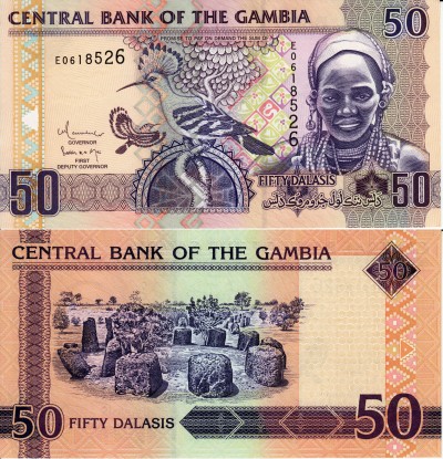 бона Гамбия 50 даласи 2010 год 