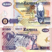 бона Замбия 100 квачей 1992 год