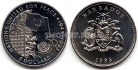 Барбадос 5 долларов 1995 год 50 лет ООН