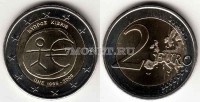 монета Кипр 2 евро 2009 год 10 лет евро