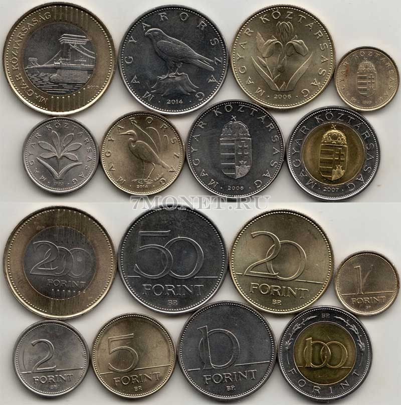 Венгрия набор из 8-ми монет
