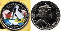 монета Остров Мэн 1 крона 2005 год Гадкий утенок. Сказки Андерсена