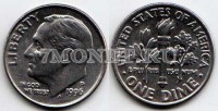 монета США 10 центов (дайм) 1996Р год