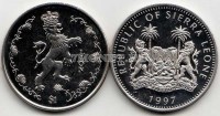 монета Cьерра-Леоне 1 доллар 1997 год Лев