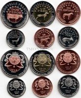 Патагония набор из 6-ти монетовидных жетонов 2013 год фауна