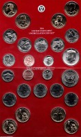США годовой набор монет 2016 год 13 штук монетный двор Денвер