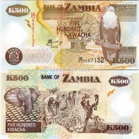 бона Замбия 500 квачей 2003-11 год пластик