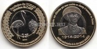 монета Чад 1 франк 2014 год
