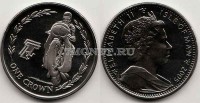 монета Остров Мэн 1 крона 2005 год мотоциклист