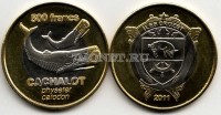 монета Острова Крозе 500 франков 2011 год кашалот