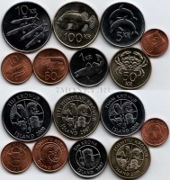 Исландия набор из 8-ми монет рыбы и морские животные