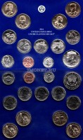 США годовой набор монет 2016 год 13 штук монетный двор Филадельфия