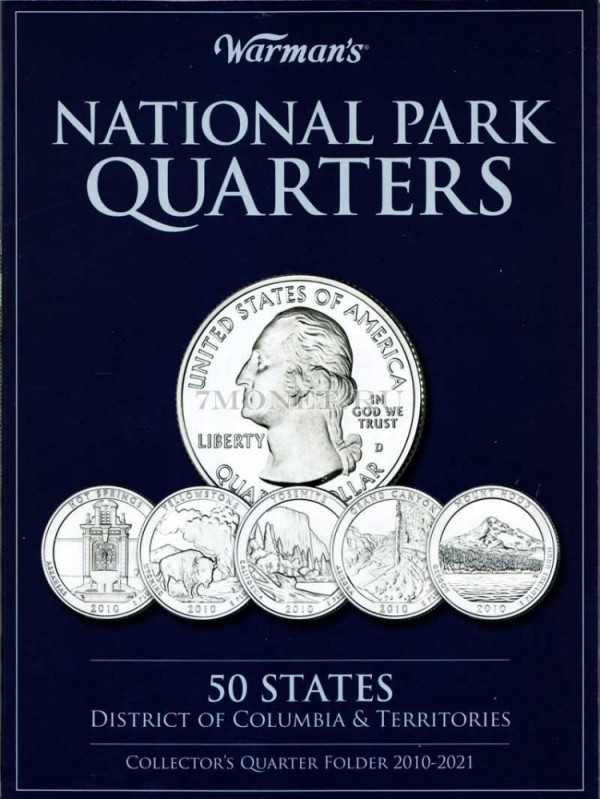 альбом для 25-центовых монет США. Национальные парки