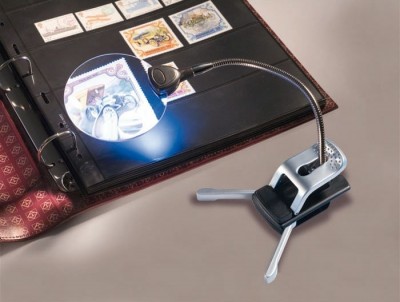 Лупа настольная 2,5-кратная со светодиодной подсветкой LU 161