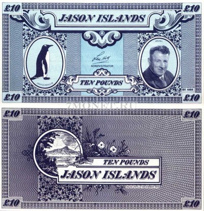 бона Острова Джейсона 10 фунтов 1979 год