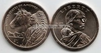 монета США 1 доллар 2012 год «Американские индейцы»