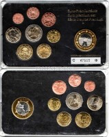 ЕВРО набор из 8-ми монет и жетона Австрия  в пластиковой упаковке
