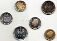 Испания набор из 3-х монет 1975 года в буклете