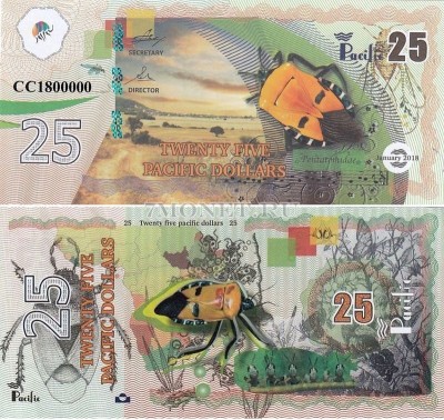 бона Тихий океан 25 долларов 2018 год Клоп-щитник