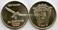 монета Сент-Поль и Амстердам 100 франков 2011 год Альбатрос