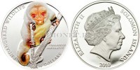монета Соломоновы острова 10 долларов 2010 год Кускус (поссум)