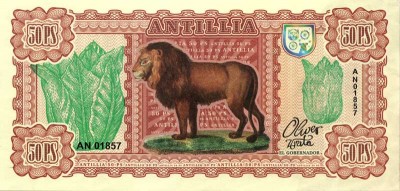 Бона Антилия 50 песо 2017 год Лев