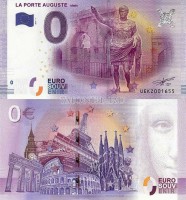 0 евро 2017 год сувенирная банкнота. Арка Августа в Ниме