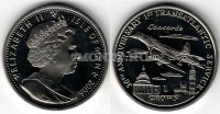 монета Остров Мэн 1 крона 2006 год Конкорд 30-летие первого трансатлантического перелета