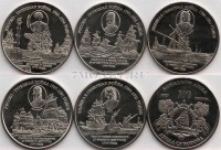 Атолл Суворова набор из пяти монетовидных жетонов 100 фунтов 2017 год Великие морские победы Российского Флота