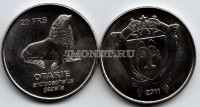 монета Сент-Поль и Амстердам 20 франков 2011 год Морской котик